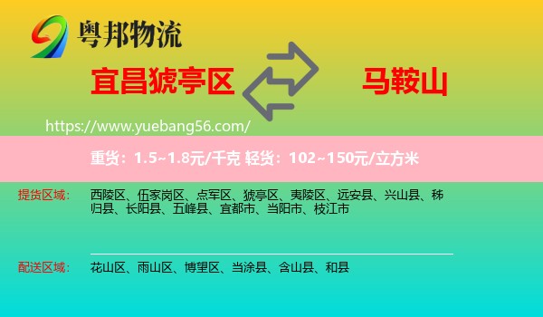 猇亭區(qū)到馬鞍山物流